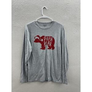North Pole Mens Sleep Shirt Size Small Polar Papa Bear Holiday Sleepwear
